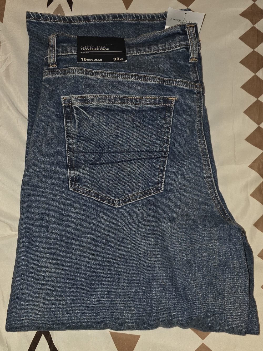 American Eagle Outfitters Women’s Medium Blue Relaxed Stovepipe Jeans NWT